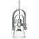 Erlenmeyer 6"W Large Vintage Platinum Mini-Pendant With Clear Glass Sh