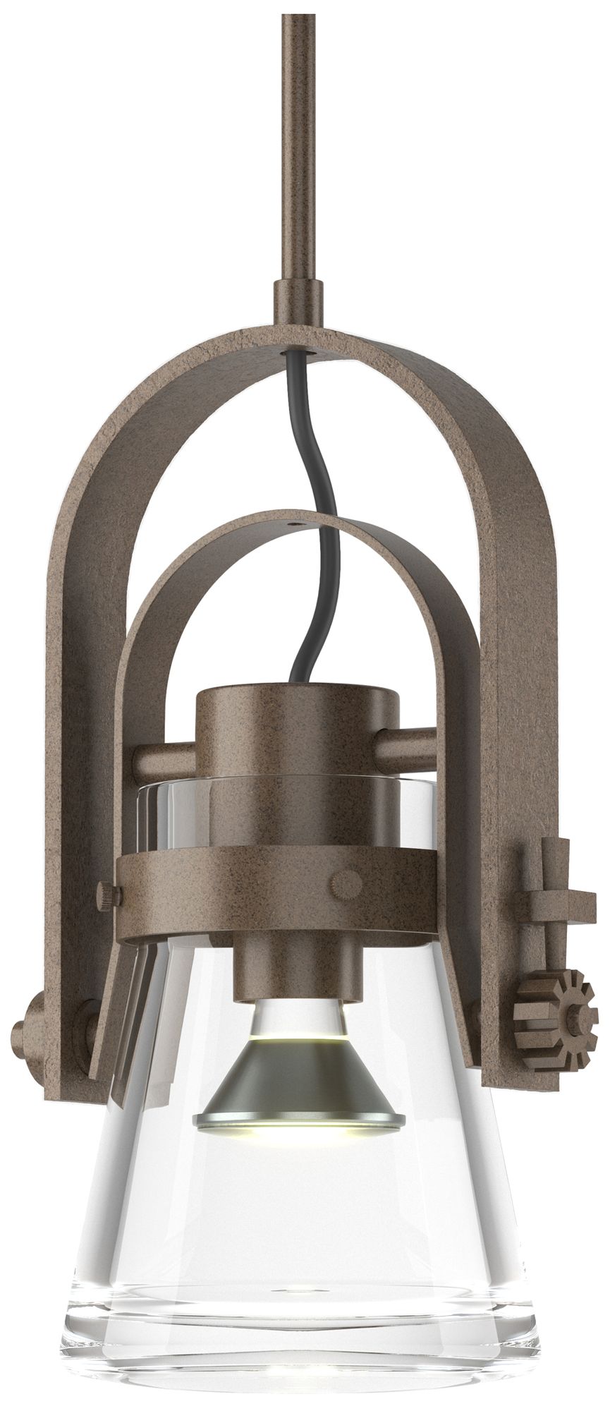 Erlenmeyer 8" Wide Bronze Mini Pendant