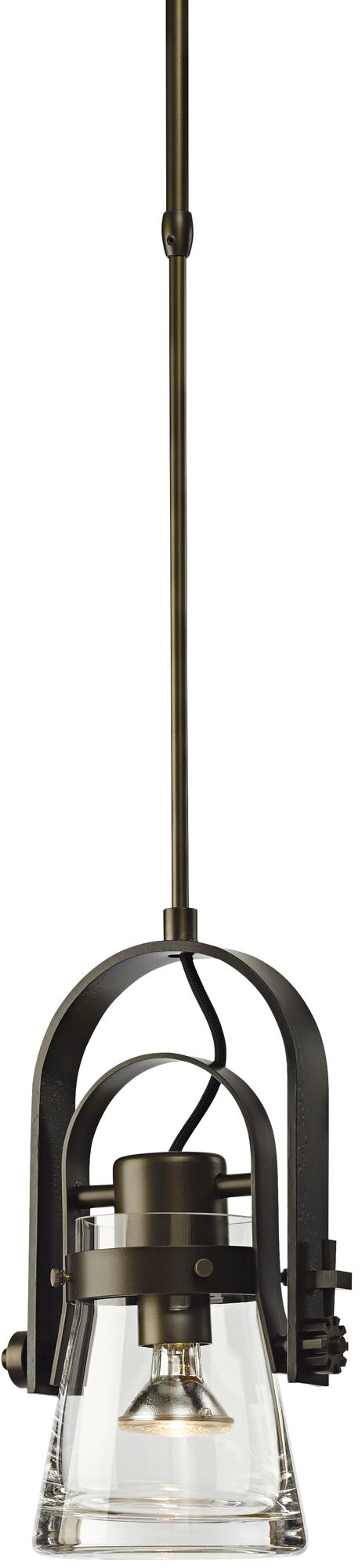 Erlenmeyer 8" Wide Dark Smoke Mini Pendant