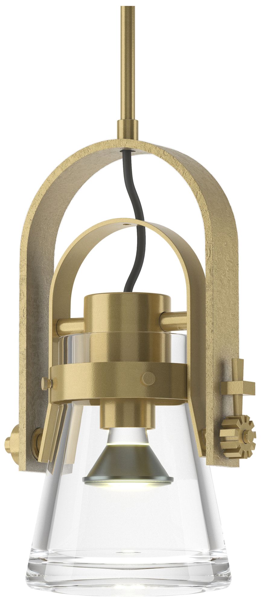 Erlenmeyer 8" Wide Modern Brass Mini Pendant