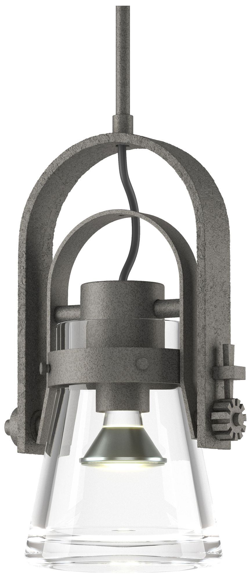 Erlenmeyer 8" Wide Natural Iron Mini Pendant
