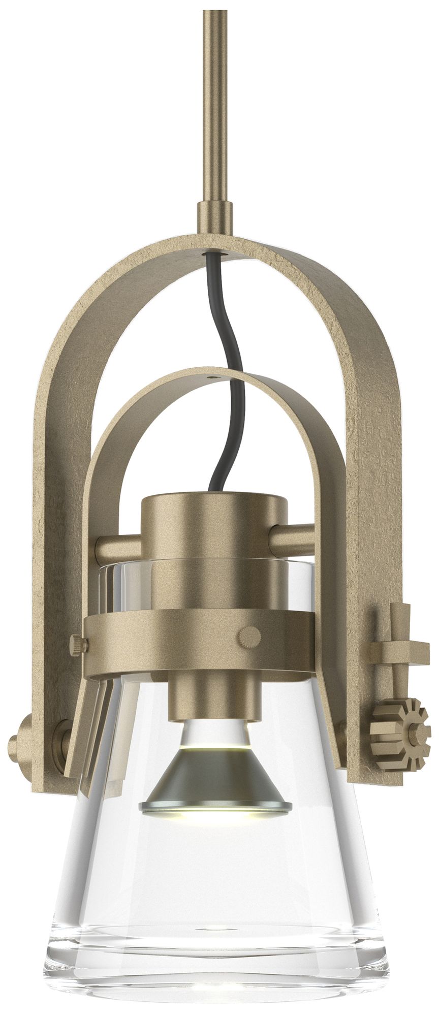 Erlenmeyer 8" Wide Soft Gold Mini Pendant
