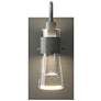 Erlenmeyer ADA Sconce - Natural Iron Finish - Clear Glass