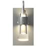 Erlenmeyer ADA Sconce - Vintage Platinum Finish - Clear Glass