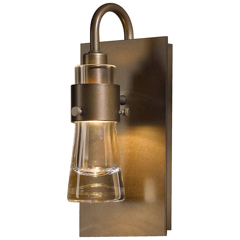 Image 1 Erlenmeyer Bronze ADA Sconce With Clear Glass