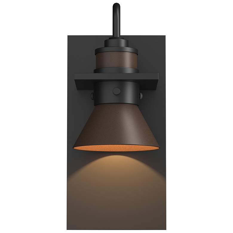 Image 1 Erlenmeyer Dark Sky Outdoor Sconce - Black Finish - Bronze Accents