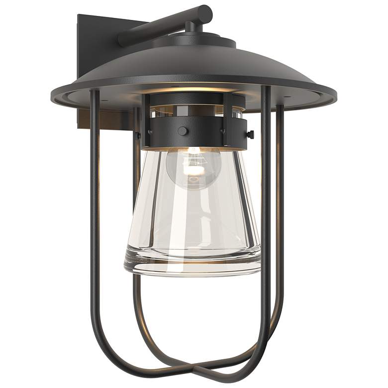 Image 1 Erlenmeyer Large Outdoor Sconce - Black Finish - Clear Glass