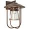 Erlenmeyer Large Outdoor Sconce - Bronze Finish - Clear Glass