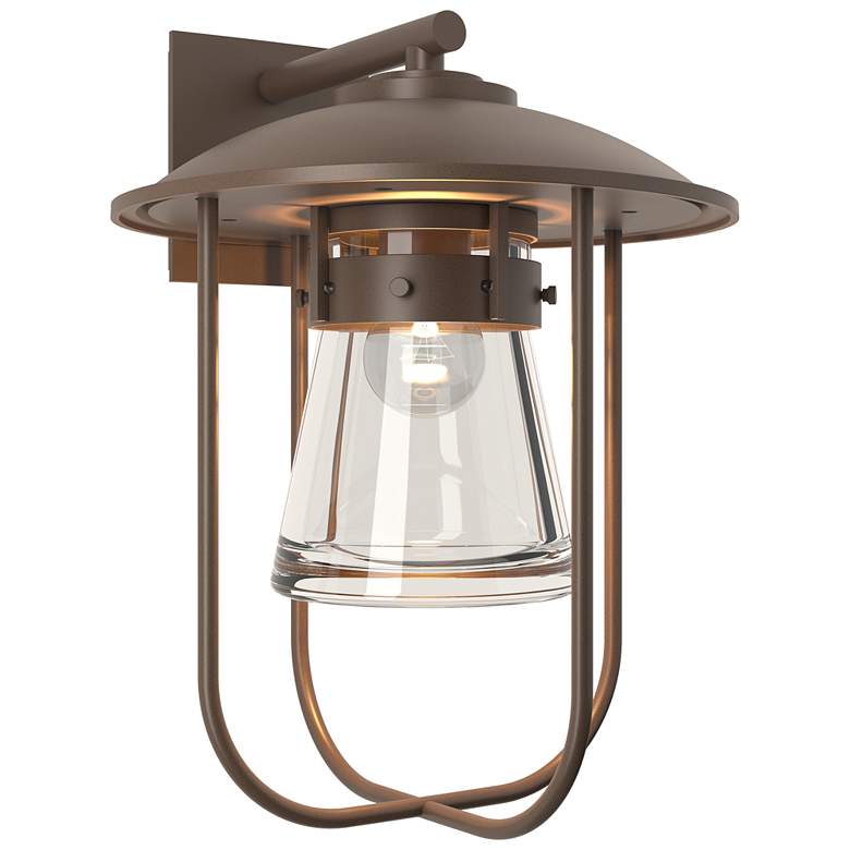 Image 1 Erlenmeyer Large Outdoor Sconce - Bronze Finish - Clear Glass