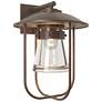 Erlenmeyer Large Outdoor Sconce - Bronze Finish - Clear Glass