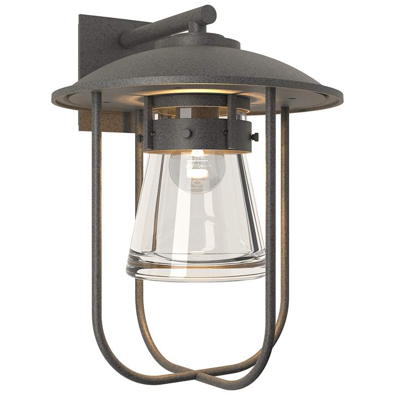 Image 1 Erlenmeyer Large Outdoor Sconce - Iron Finish - Clear Glass