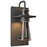 Erlenmeyer Medium Outdoor Sconce - Iron Finish - Clear Glass