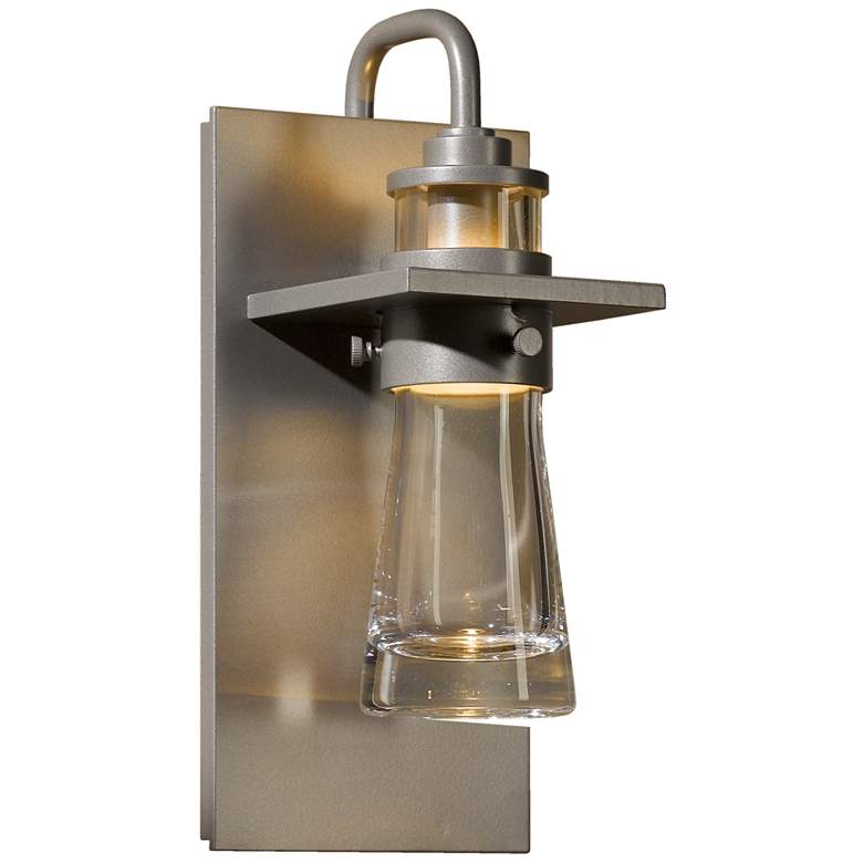 Image 1 Erlenmeyer Medium Outdoor Sconce - Steel Finish - Clear Glass