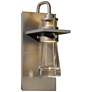 Erlenmeyer Medium Outdoor Sconce - Steel Finish - Clear Glass