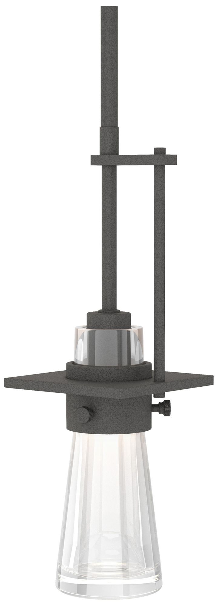 Erlenmeyer Mini Pendant - Natural Iron Finish - Clear Glass - Made to Order