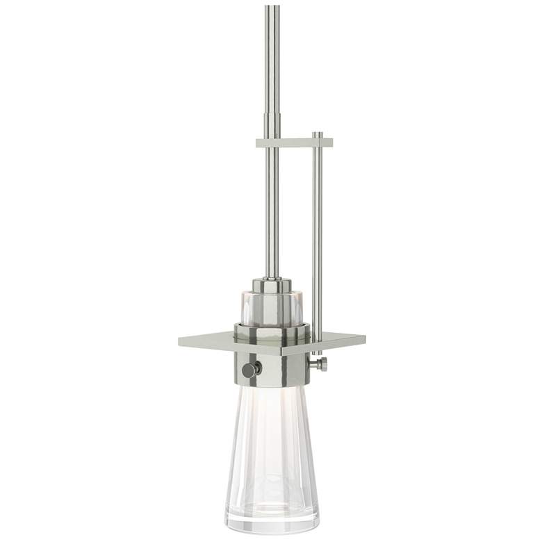 Image 1 Erlenmeyer Mini Pendant - Sterling Finish - Clear Glass