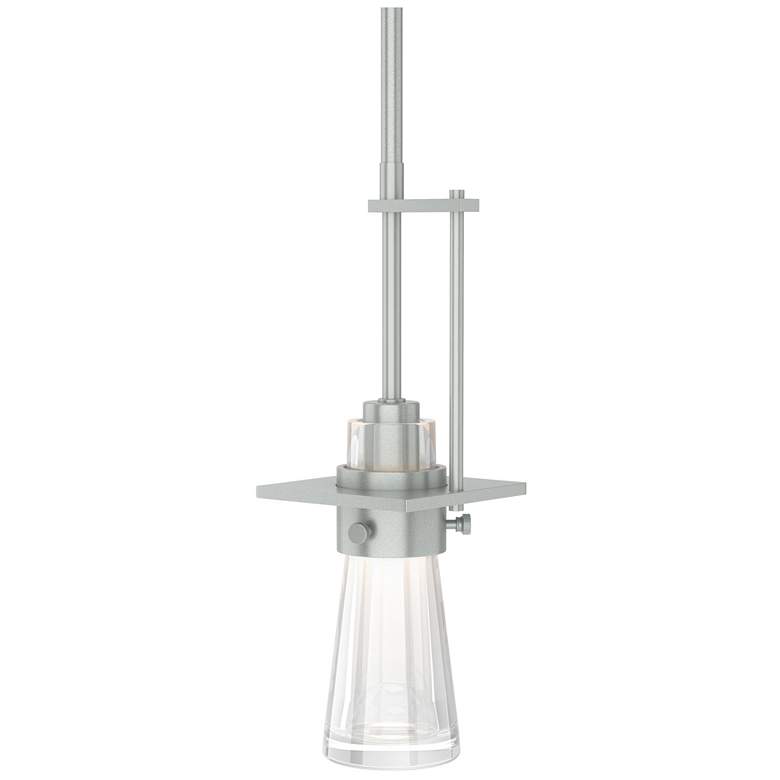 Image 1 Erlenmeyer Mini Pendant - Vintage Platinum Finish - Clear Glass