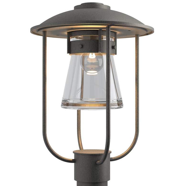 Image 1 Erlenmeyer Outdoor Post Light - Natural Iron Finish - Clear Glass