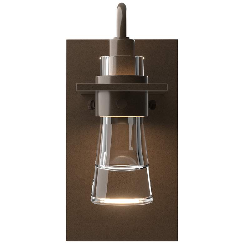 Image 1 Erlenmeyer Sconce - Bronze Finish - Clear Glass