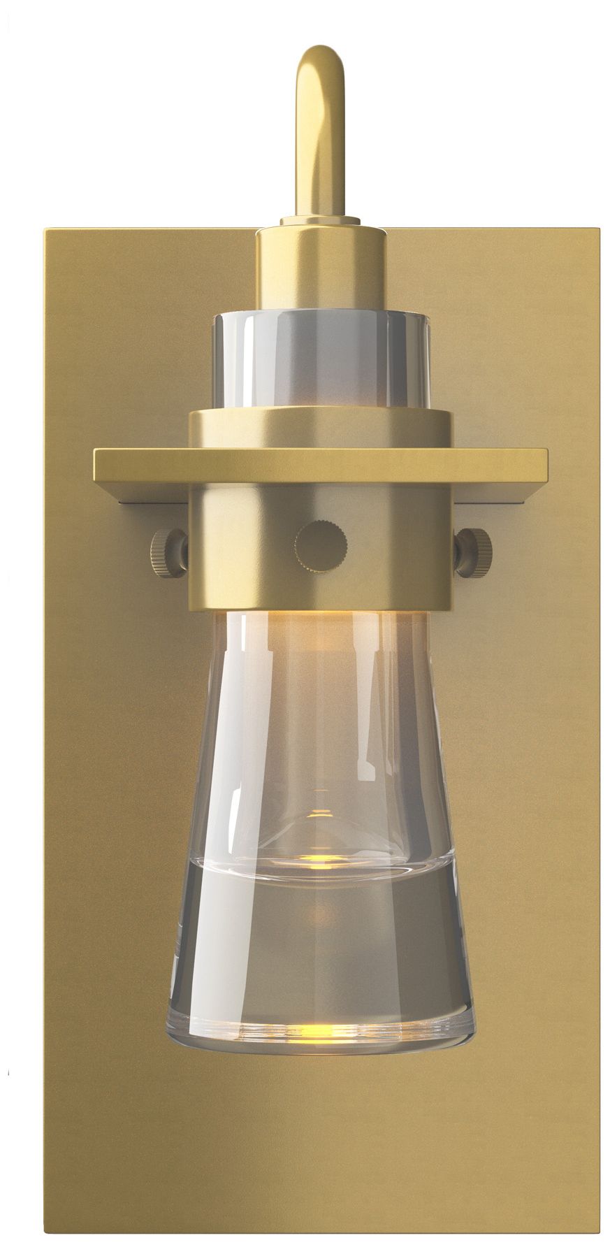 Erlenmeyer Sconce - Modern Brass - Clear Glass - Made to Order