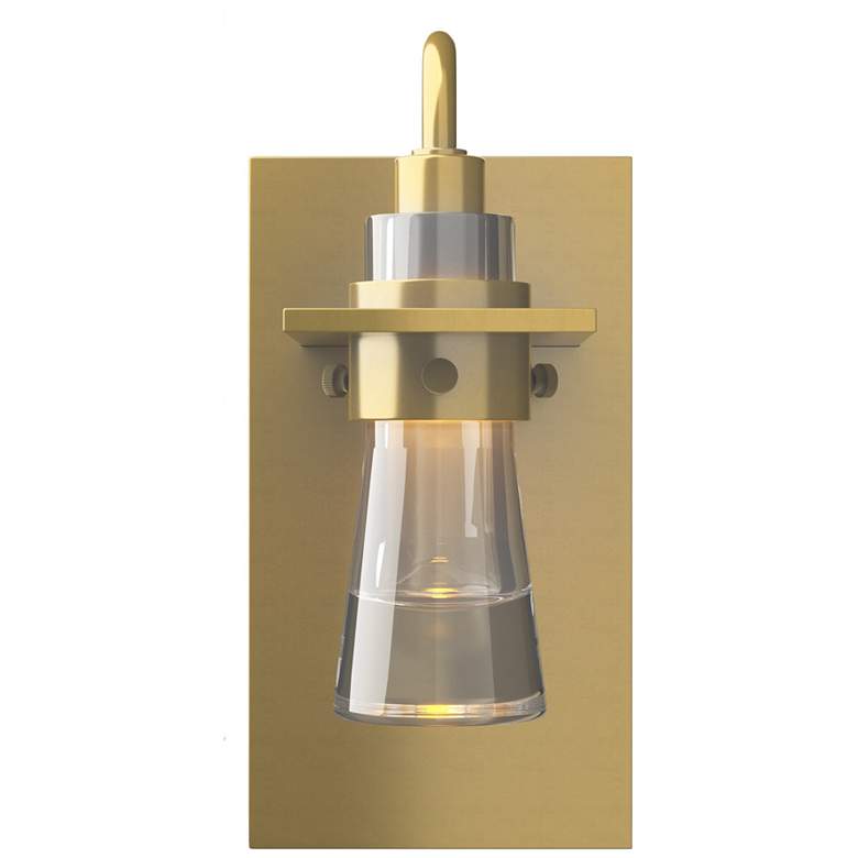 Image 1 Erlenmeyer Sconce - Modern Brass - Clear Glass