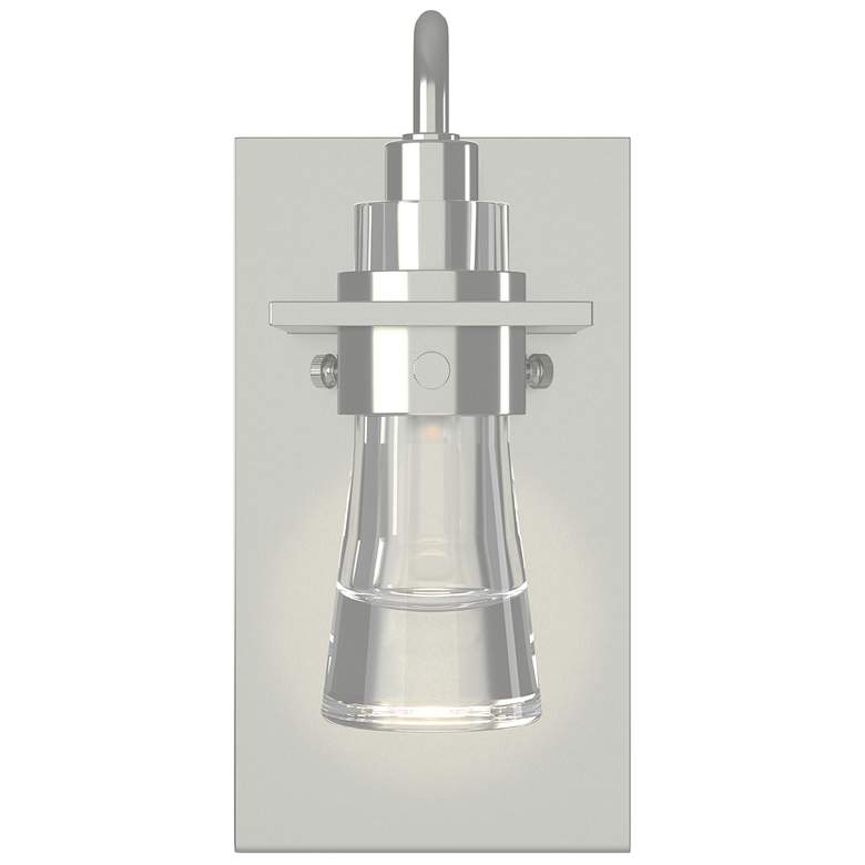 Image 1 Erlenmeyer Sconce - Sterling Finish - Clear Glass