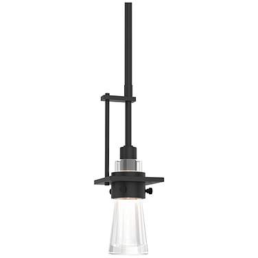 Erlenmeyer Small Mini Pendant - Black Finish - Clear Glass