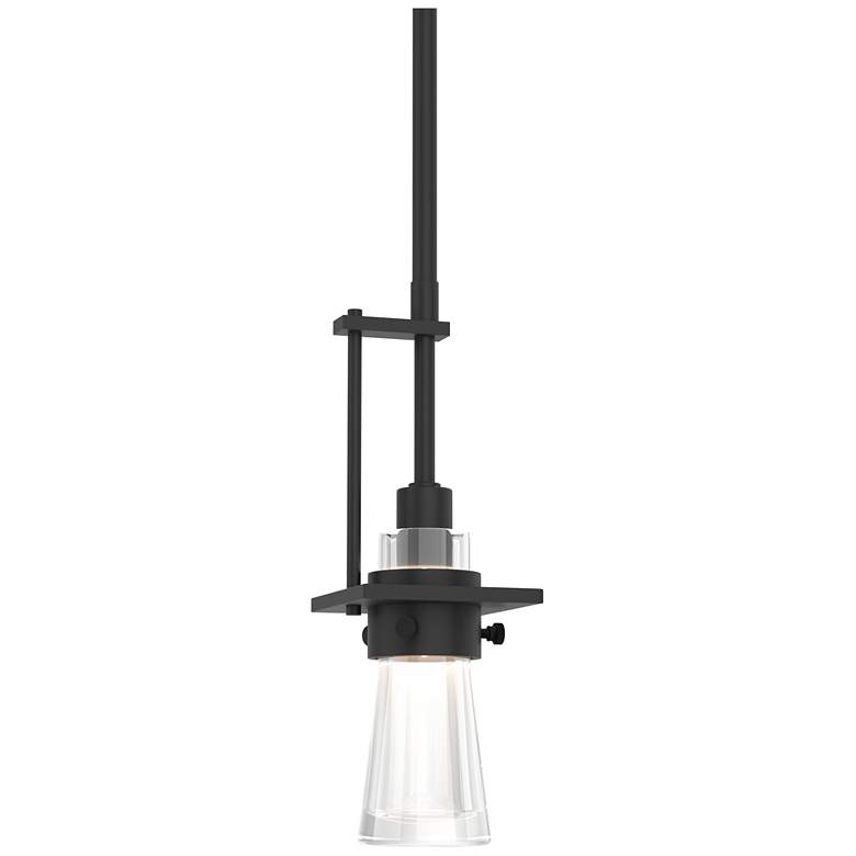 Image 1 Erlenmeyer Small Mini Pendant - Black Finish - Clear Glass