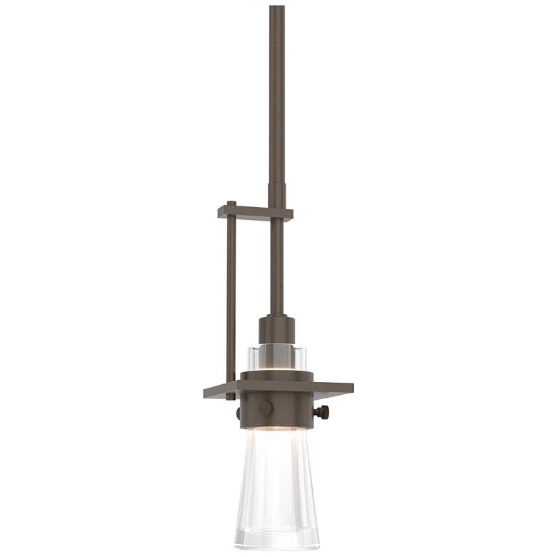 Image 1 Erlenmeyer Small Mini Pendant - Bronze Finish - Clear Glass