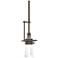Erlenmeyer Small Mini Pendant - Bronze Finish - Clear Glass