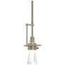 Erlenmeyer Small Mini Pendant - Soft Gold Finish - Clear Glass