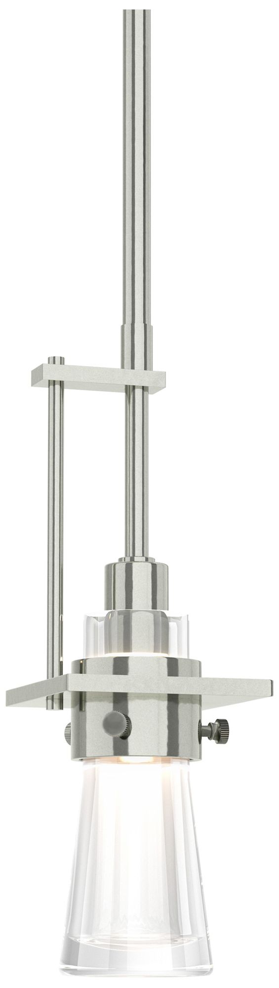 Erlenmeyer Small Mini Pendant - Sterling Finish - Clear Glass Made to Order