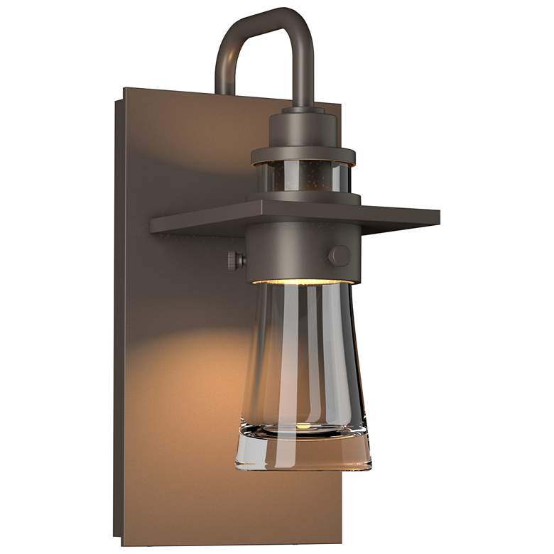 Image 1 Erlenmeyer Small Outdoor Sconce - Smoke Finish - Clear Glass