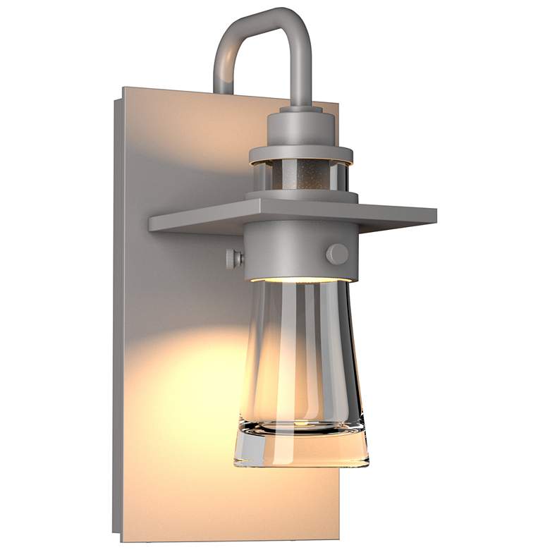 Image 1 Erlenmeyer Small Outdoor Sconce - Steel Finish - Clear Glass