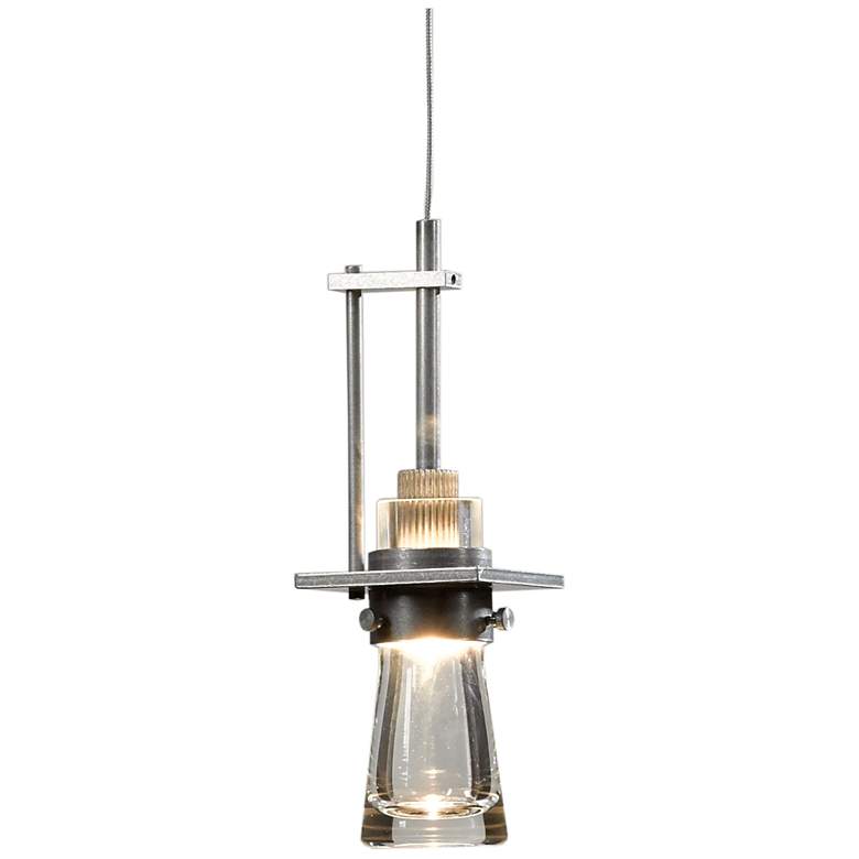 Image 1 Erlenmeyer Vintage Platinum Low Voltage Mini Pendant With Clear Glass