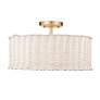2_Erma 16 1/2" Wide Brushed Champagne Bronze Ceiling Light more views