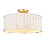 3_Erma 16 1/2" Wide Brushed Champagne Bronze Ceiling Light more views