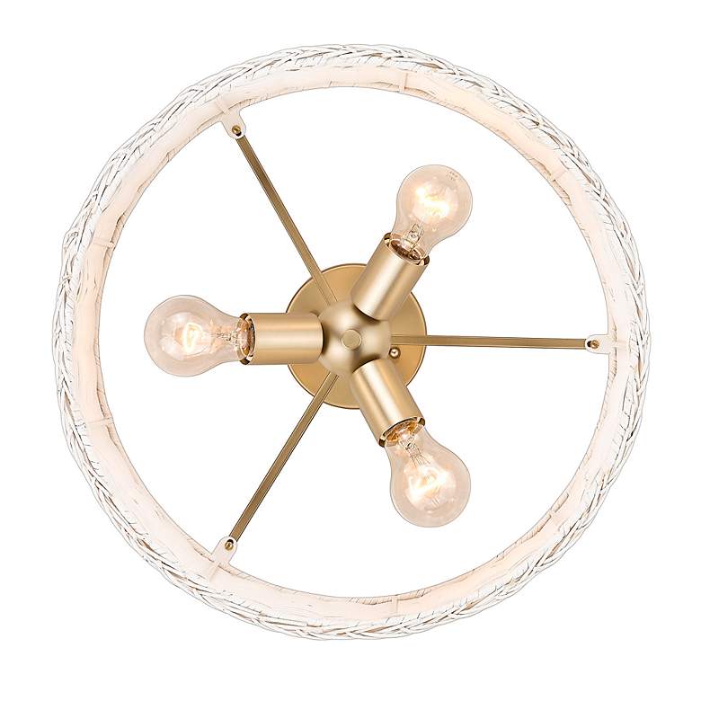 Image 5 Erma 16 1/2" Wide Brushed Champagne Bronze Ceiling Light more views