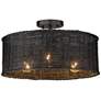 4_Erma 16 1/2" Wide Matte Black Ceiling Light more views