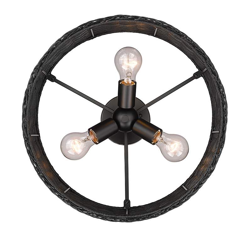 Image 6 Erma 16 1/2" Wide Matte Black Ceiling Light more views