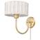 Erma 22 3/8" Wide Brushed Champagne Bronze Chandelier With White Wicke