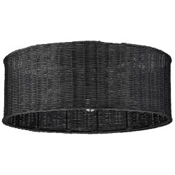 Erma 22 1/2" Wide Matte Black Ceiling Light