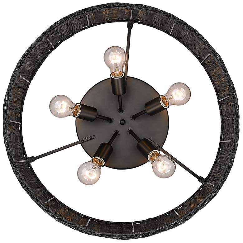 Image 4 Erma 22 1/2" Wide Matte Black Ceiling Light more views