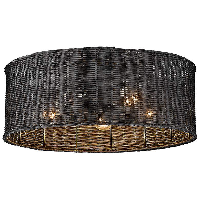 Image 5 Erma 22 1/2" Wide Matte Black Ceiling Light more views