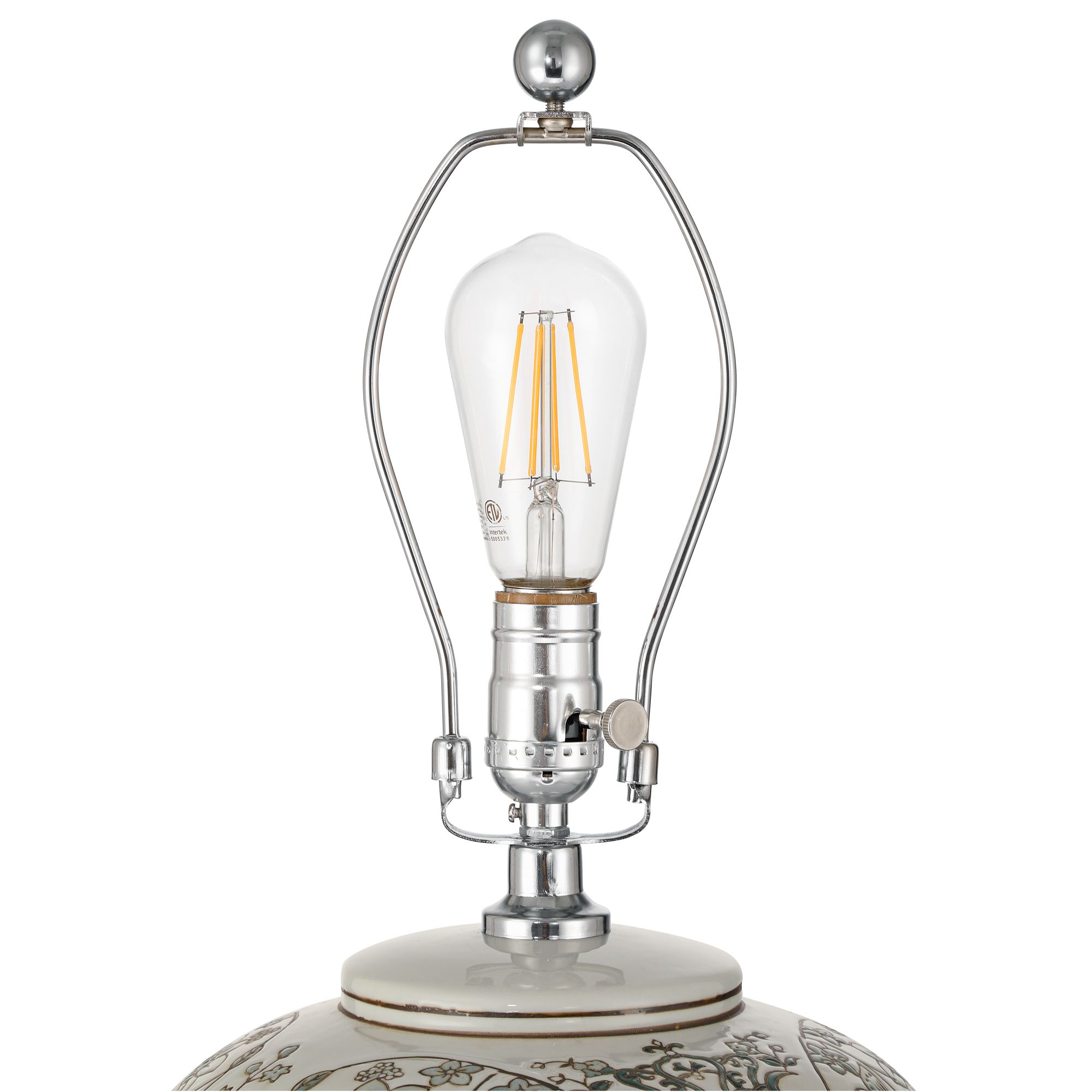 Image 6 Ernest 23" High Green White Floral Porcelain Traditional Table Lamp more views
