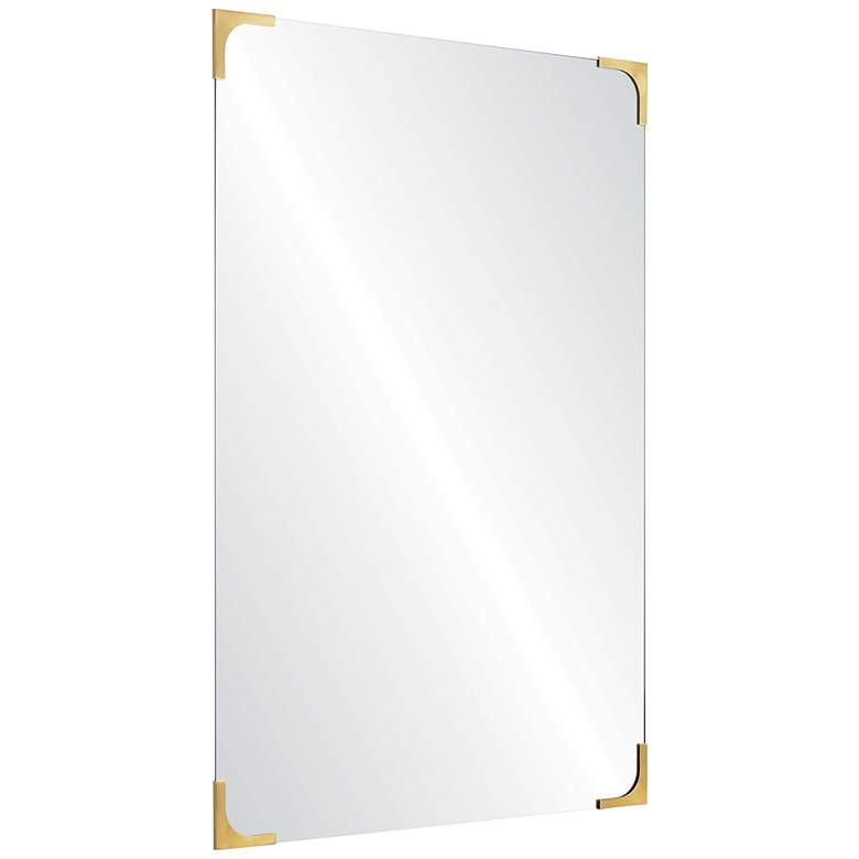 Image 5 Eros Antique Brass Plated 24 inch x 36 inch Rectangular Wall Mirror more views