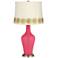 Eros Pink Anya Table Lamp with Flower Applique Trim