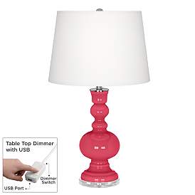 Image1 of Eros Pink Apothecary Table Lamp with Dimmer