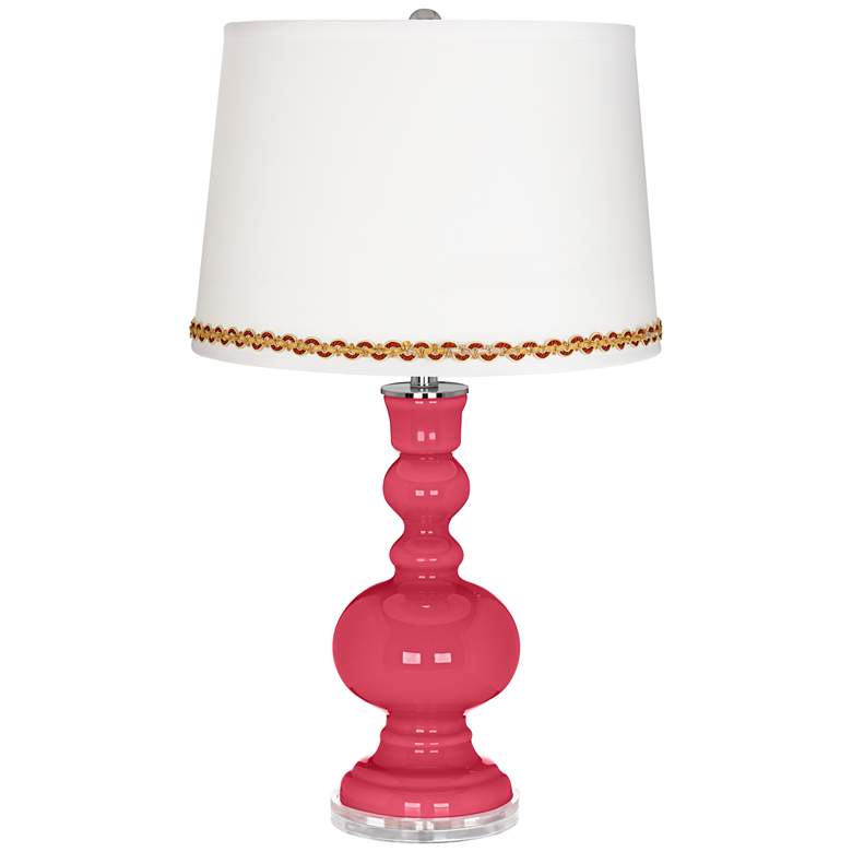 Image 1 Eros Pink Apothecary Table Lamp with Serpentine Trim