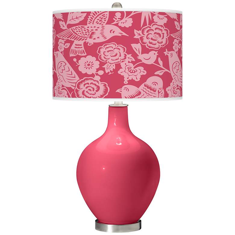 Image 1 Eros Pink Aviary Ovo Table Lamp